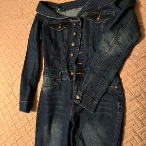 Beautiful blue jean jumpsuit
